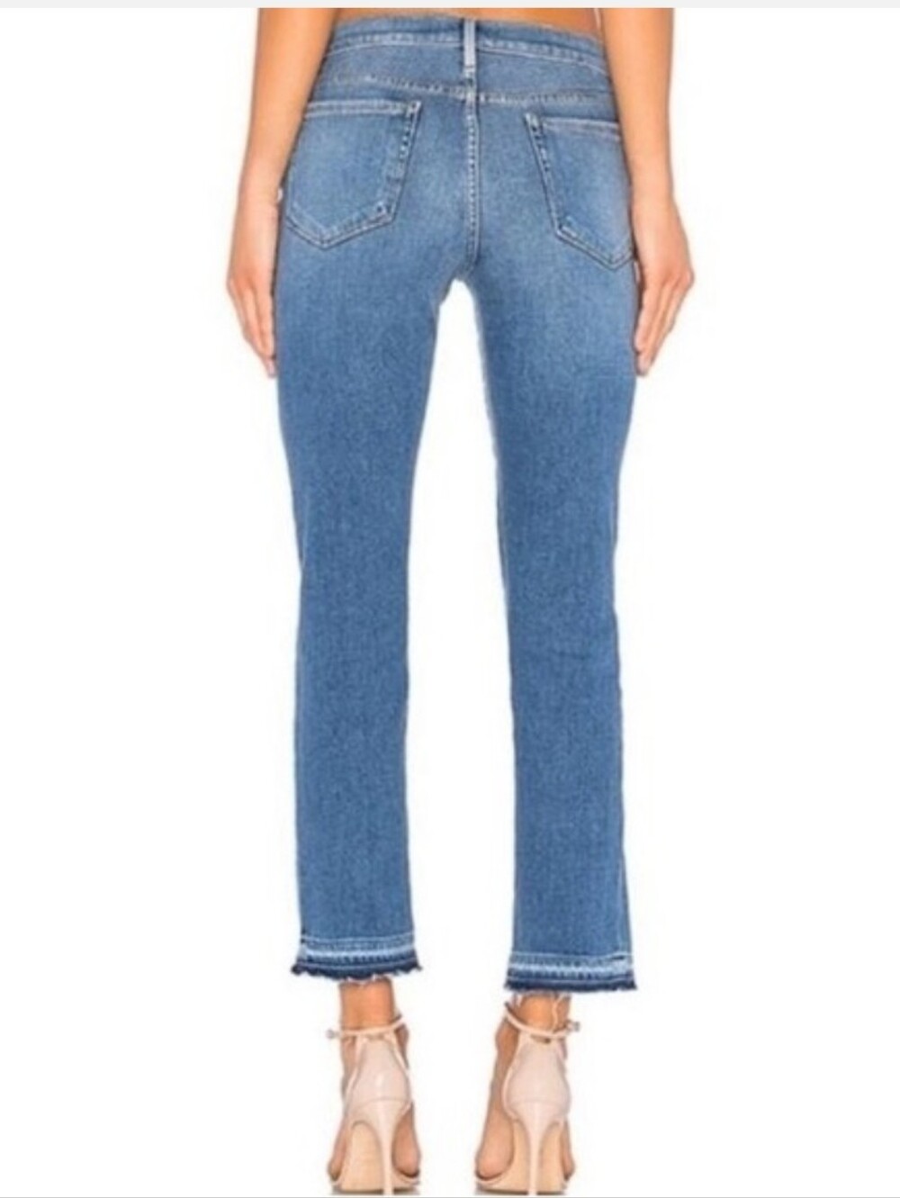 Frame Denim Le Nouveau Straight Split Front Sheffield Raw Hem Jeans Size 29 - Picture 3 of 11